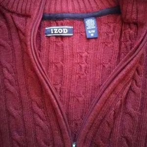 Mans Burgundy Izod Durham Sweater
